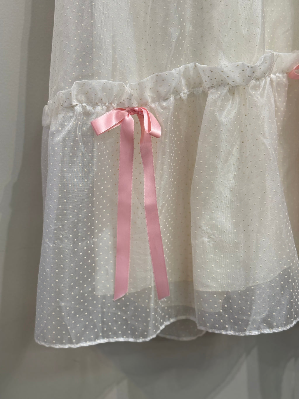 Vintage 70s prairie style lacy ruffled wedding dress