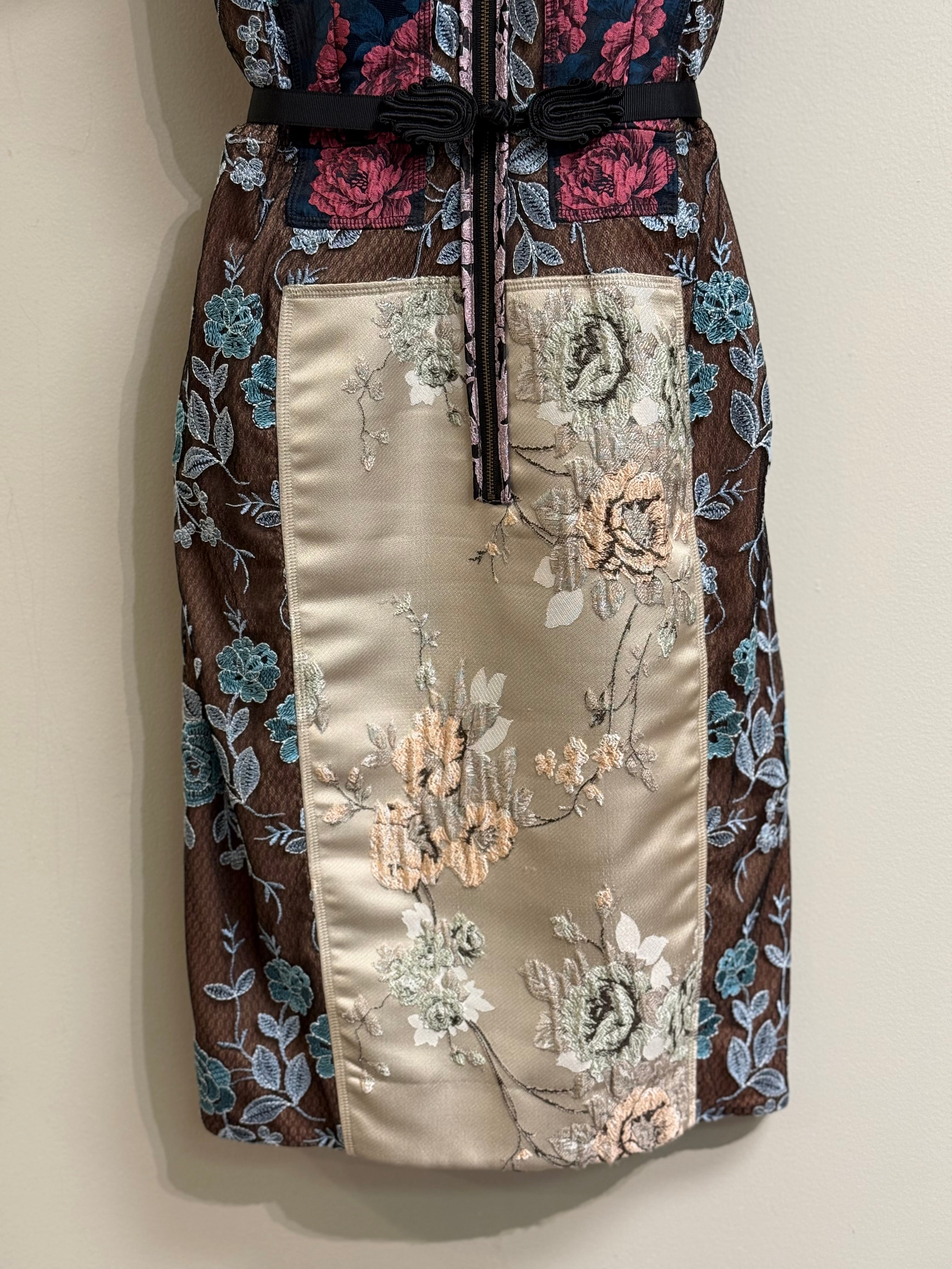 Byron Lars Beguiile floral brocade embroidered dress