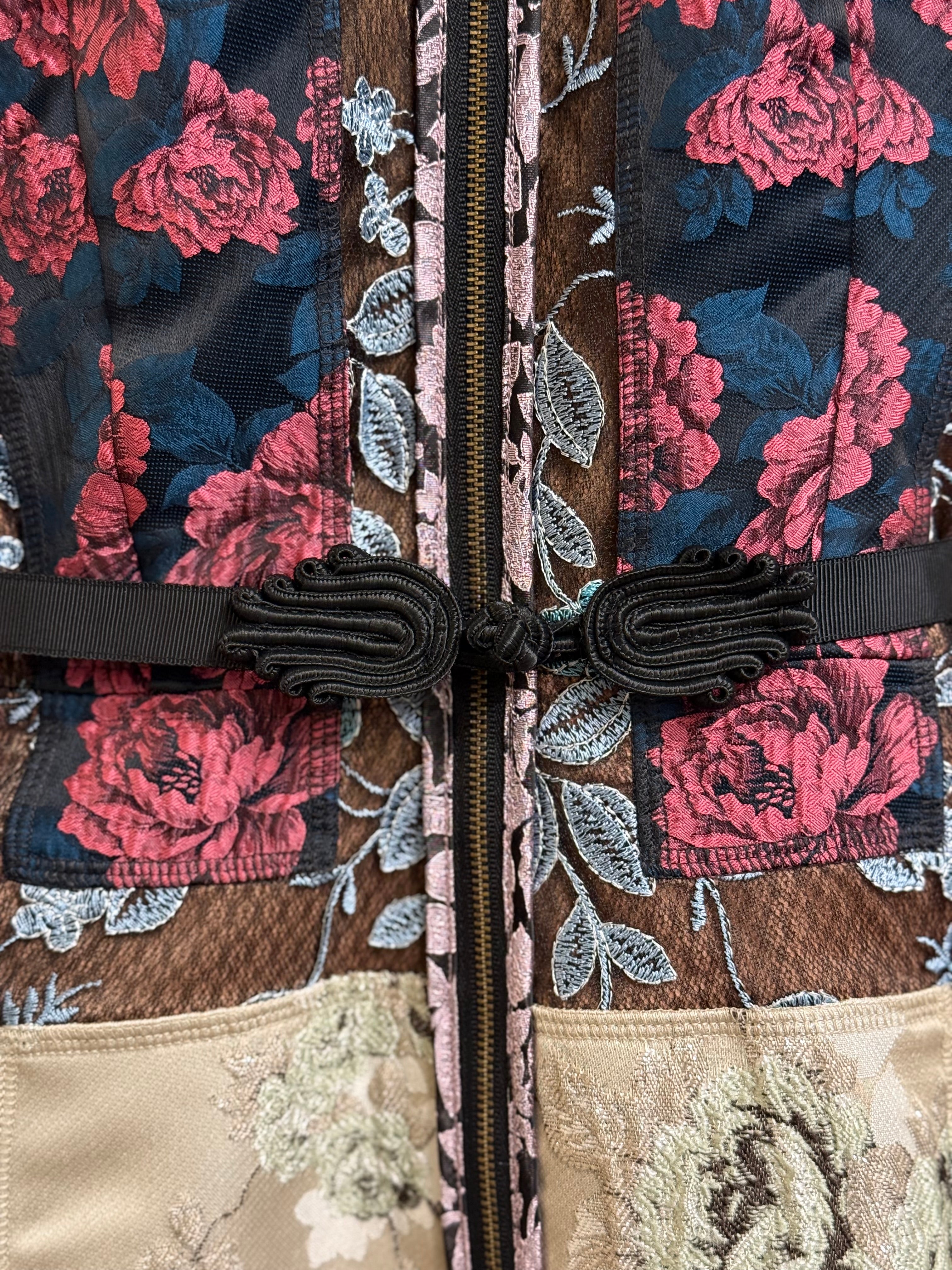 Byron Lars Beguiile floral brocade embroidered dress