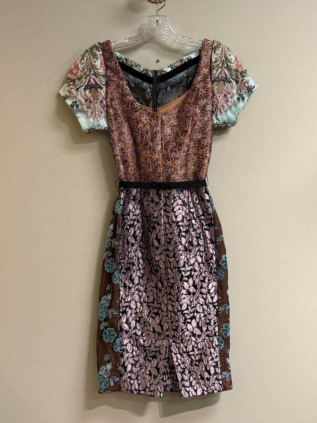 Byron Lars Beguiile floral brocade embroidered dress