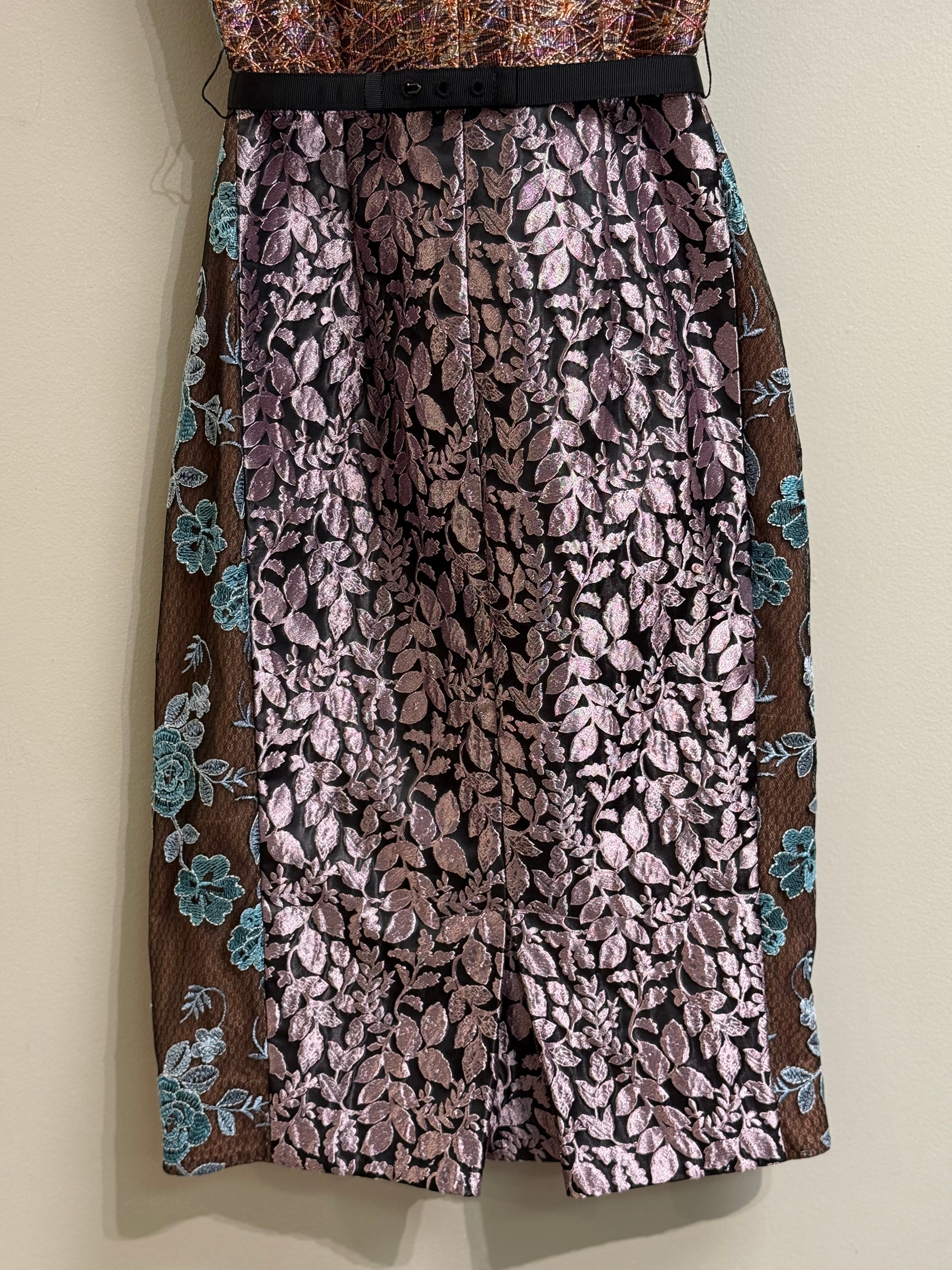 Byron Lars Beguiile floral brocade embroidered dress