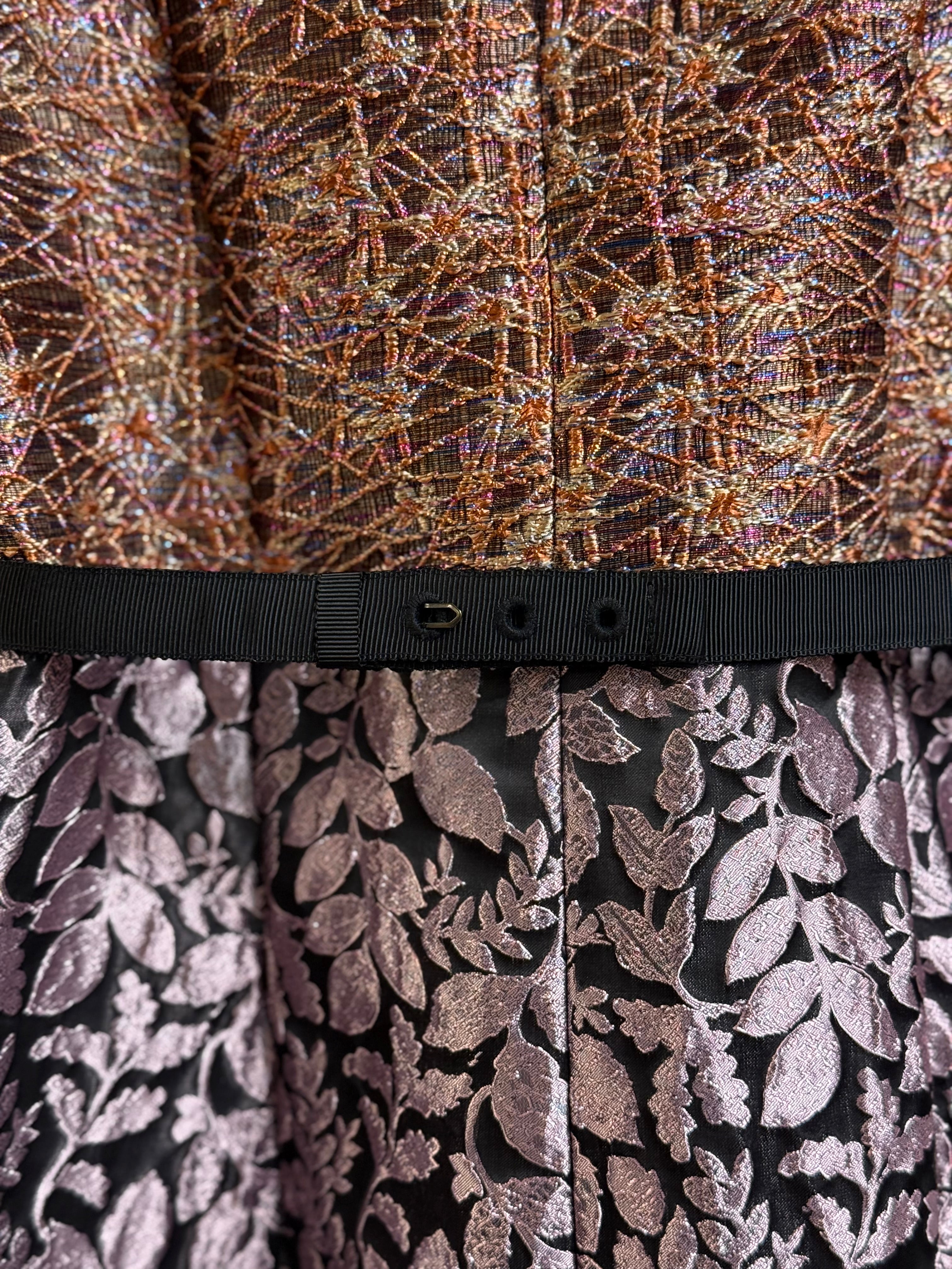 Byron Lars Beguiile floral brocade embroidered dress