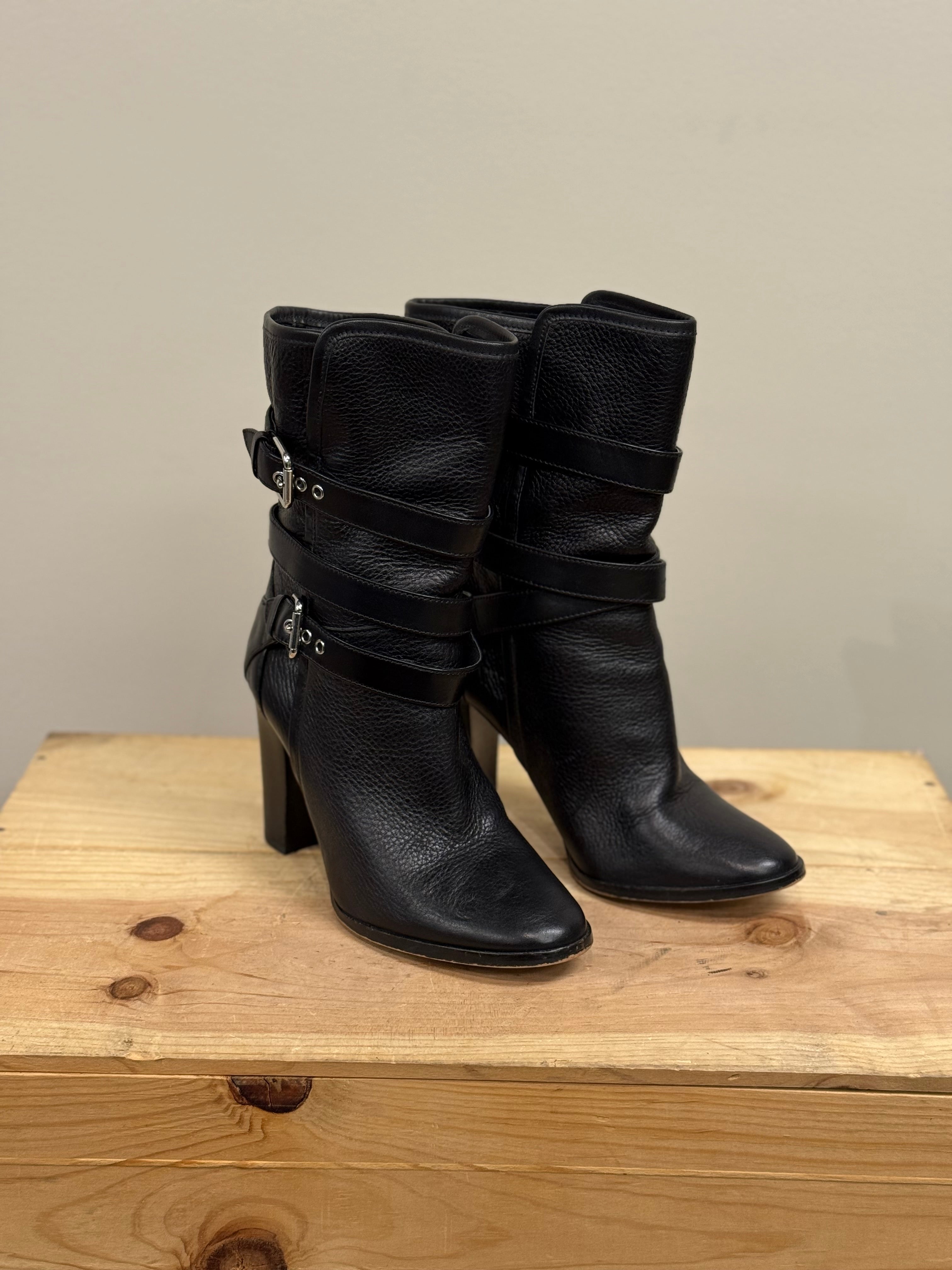Coach black leather Alexandra boots