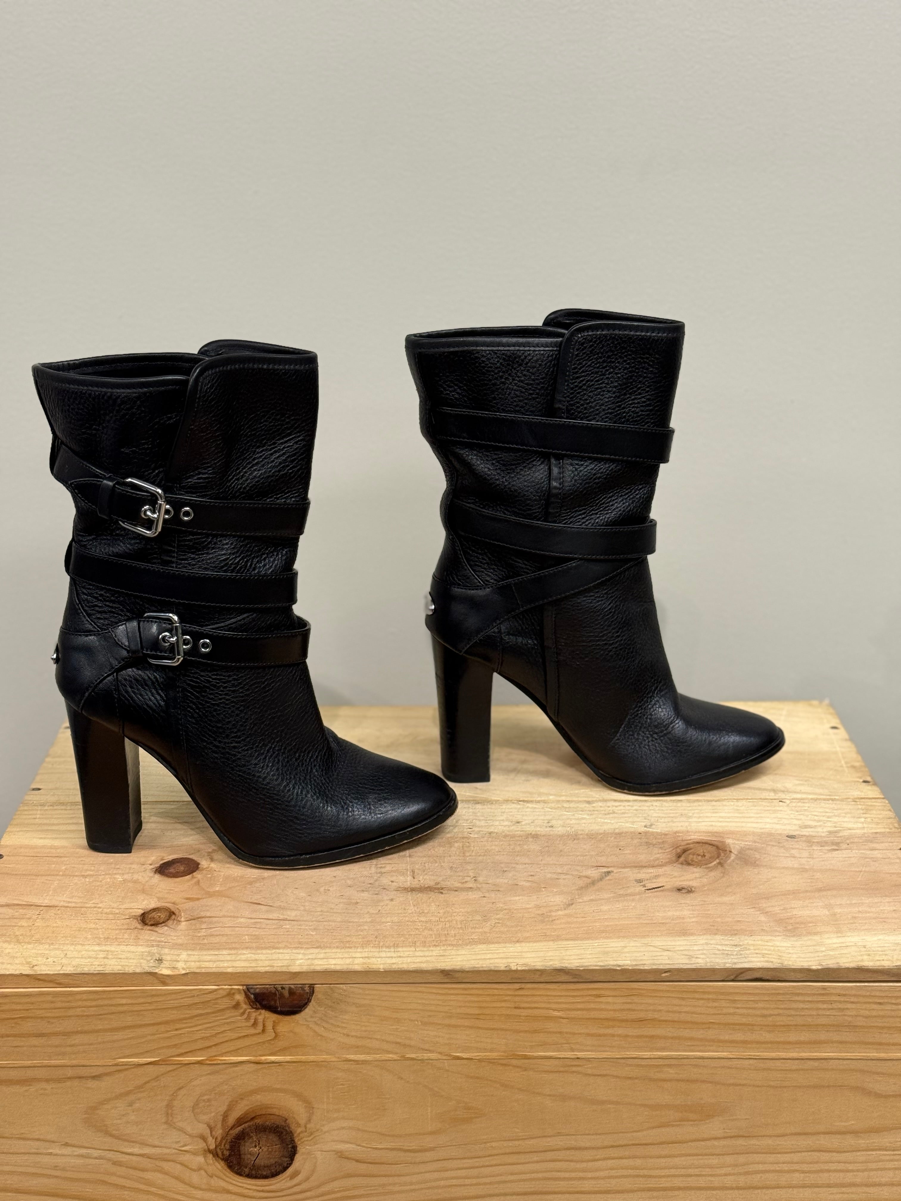 Coach black leather Alexandra boots