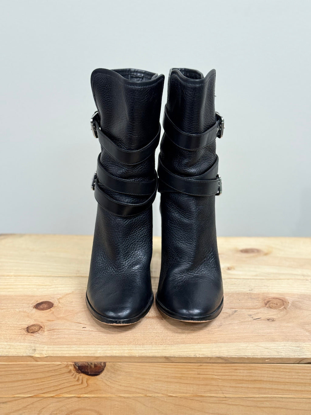 Coach black leather Alexandra boots