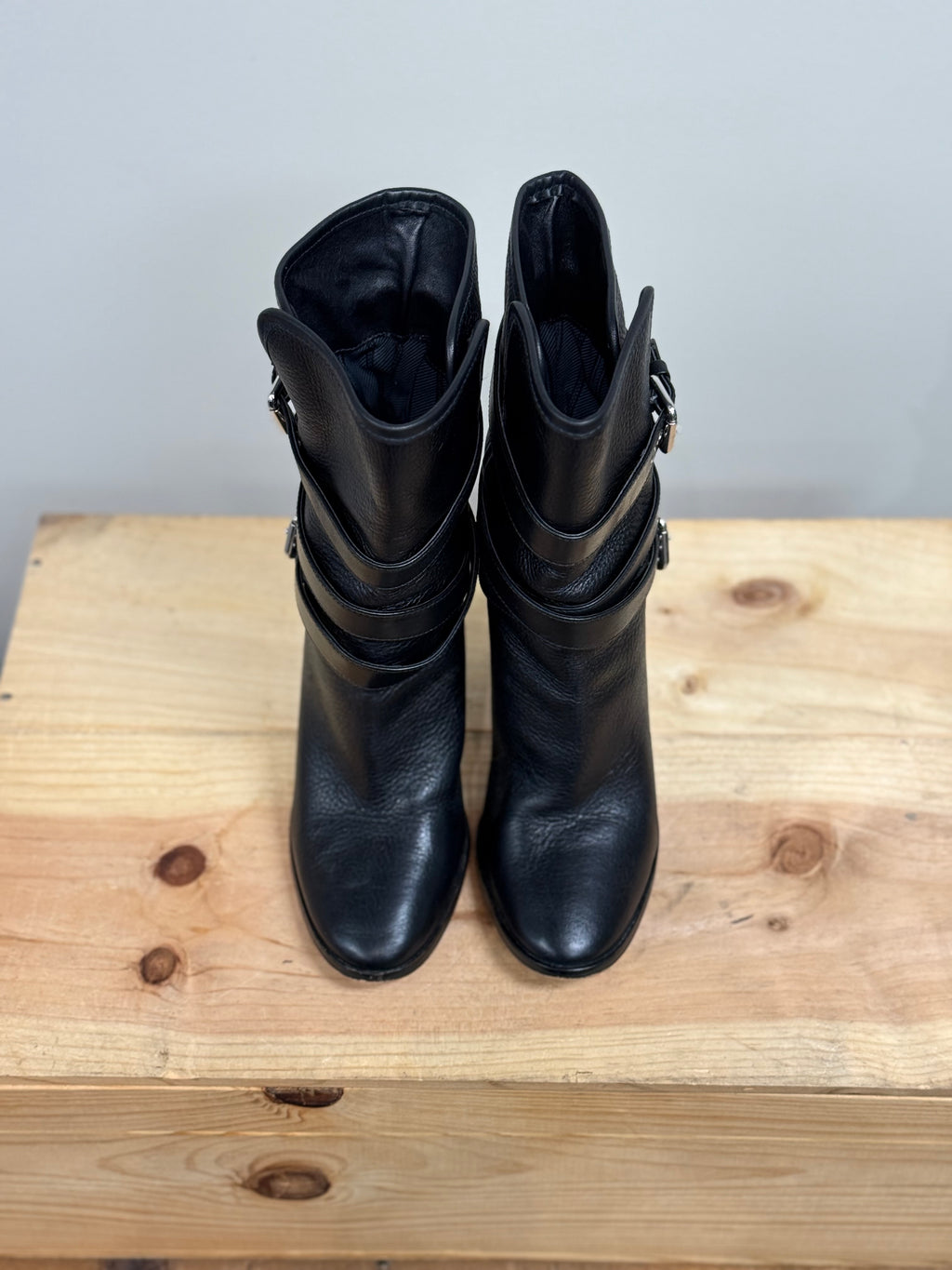 Coach black leather Alexandra boots