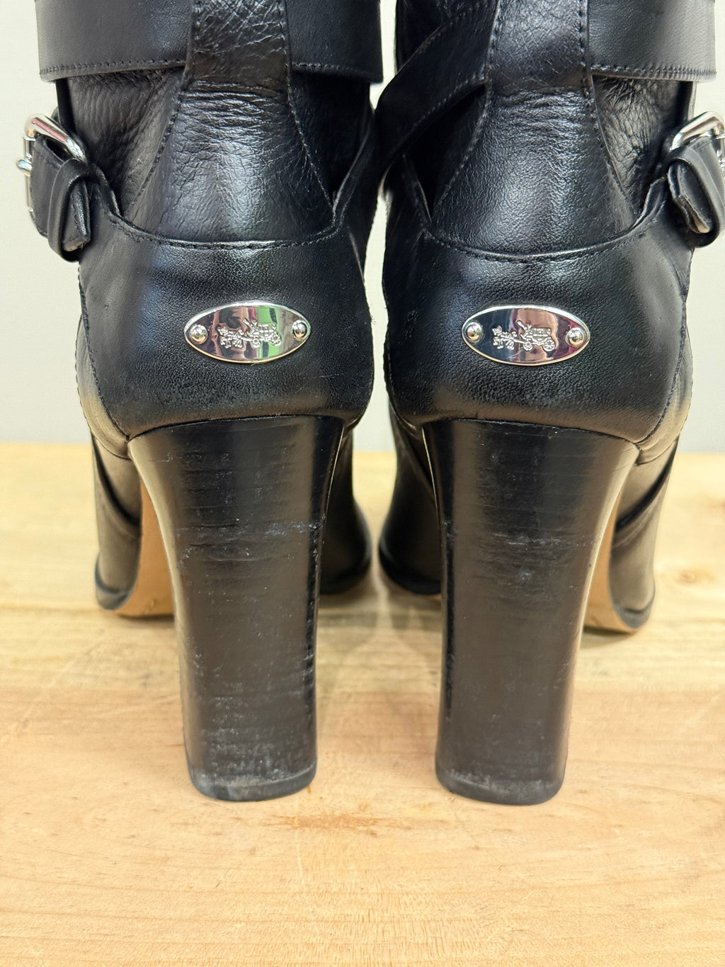 Coach black leather Alexandra boots