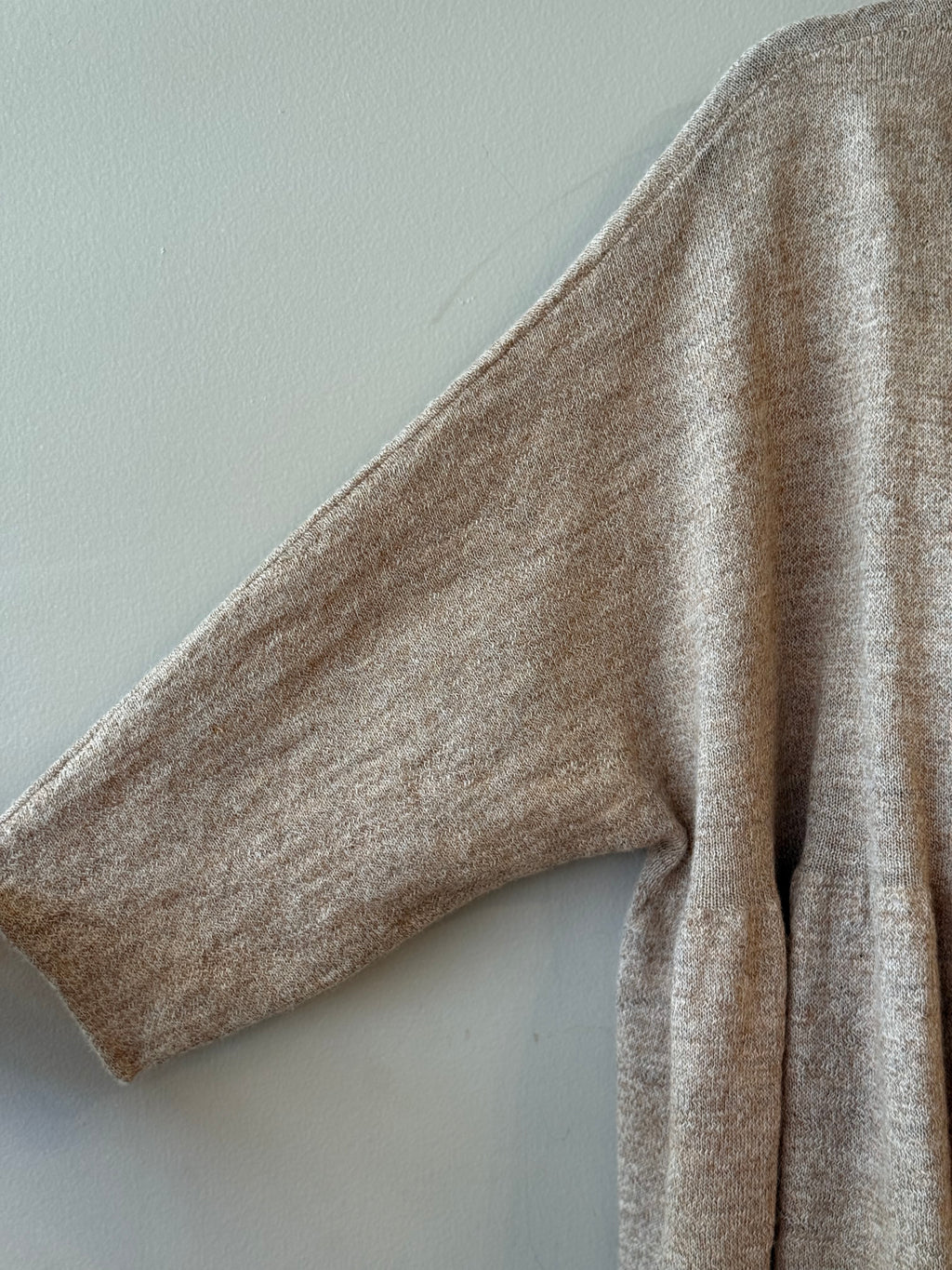 Lauren Manoogian flared beige cardigan ($610 retail)