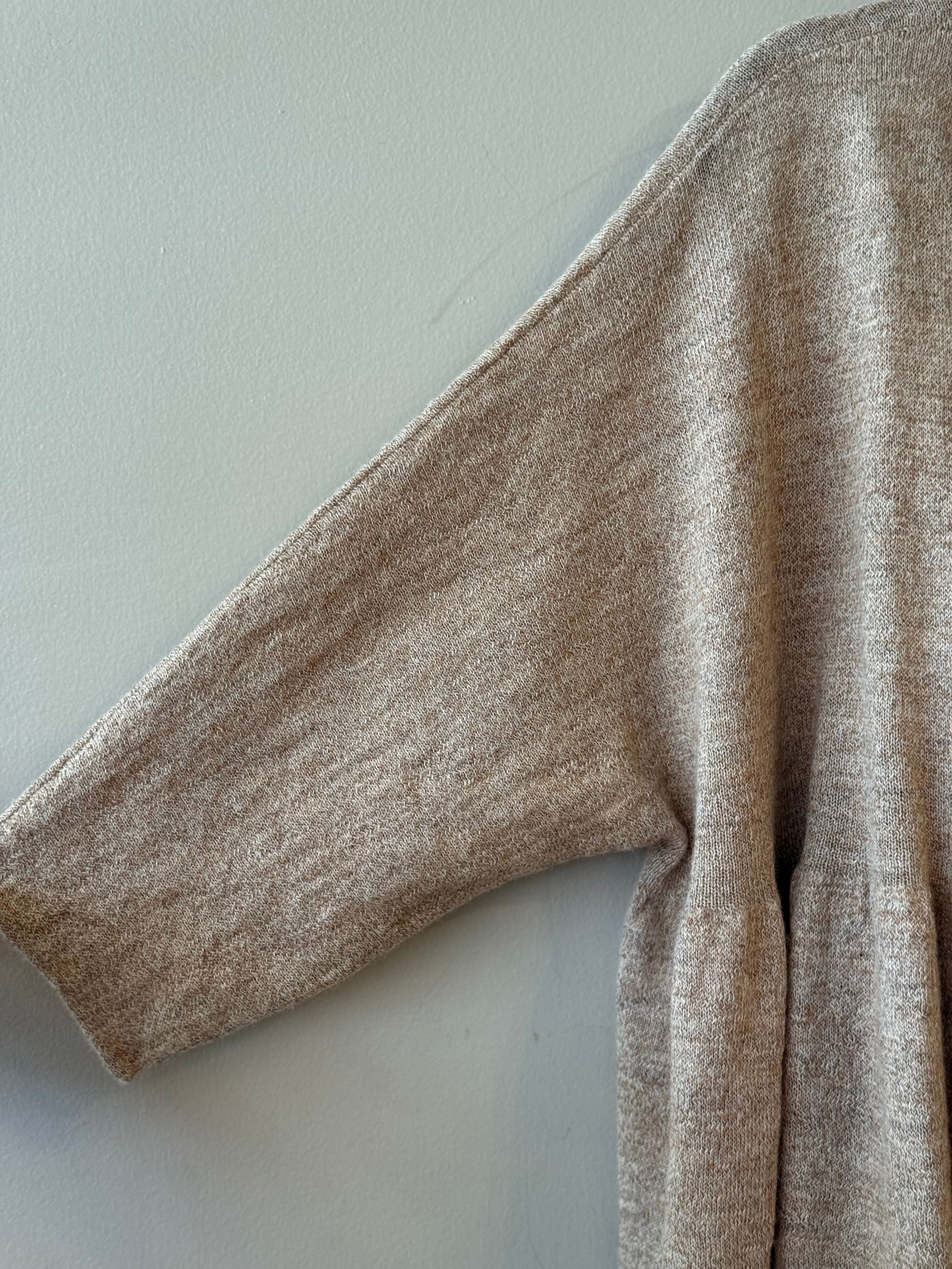 Lauren Manoogian flared beige cardigan ($610 retail)