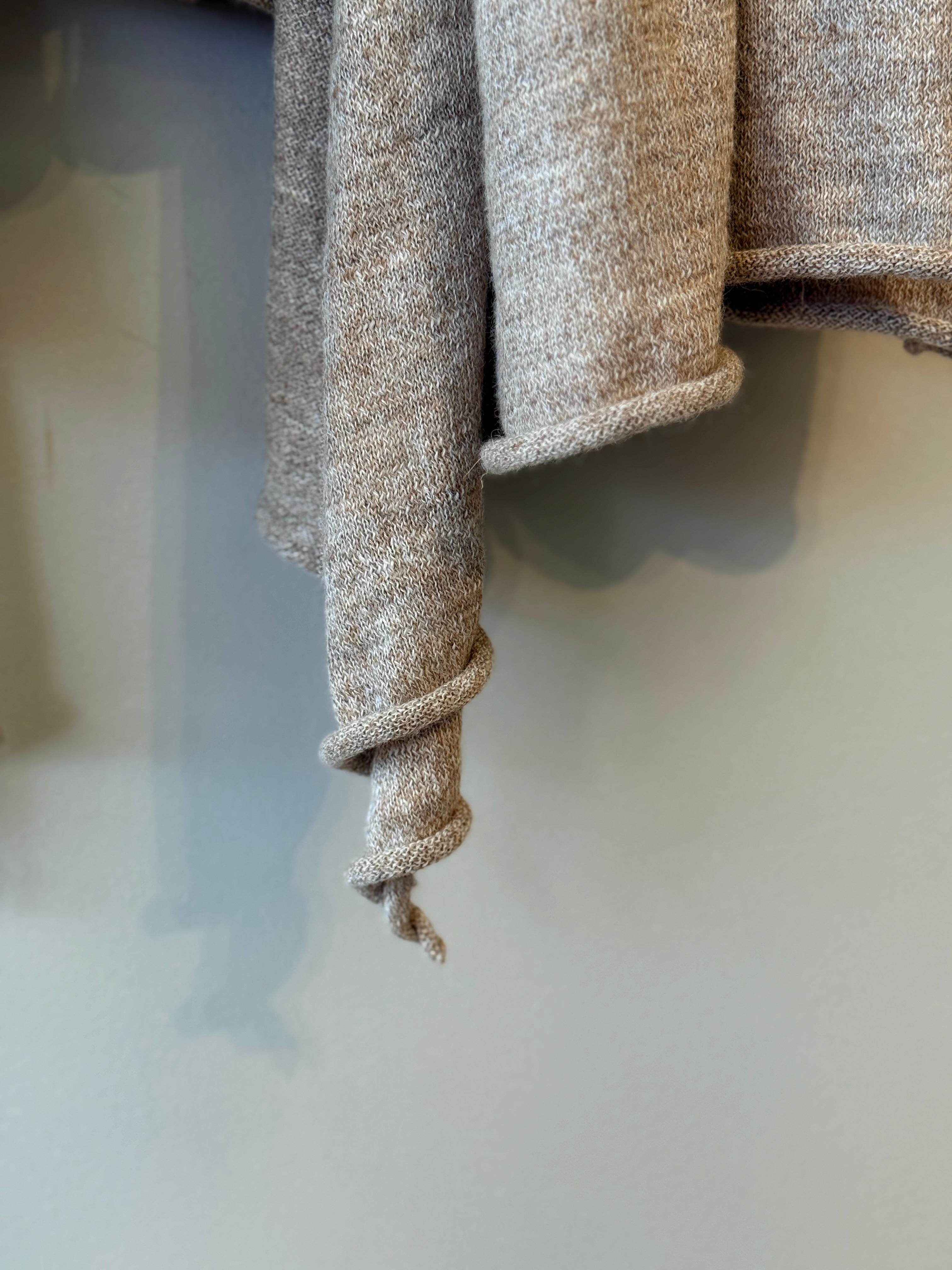 Lauren Manoogian flared beige cardigan ($610 retail)