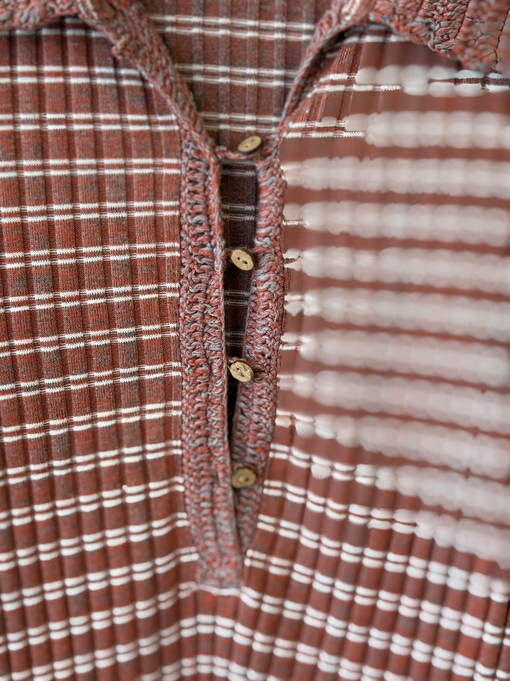 Free People orange striped ribbed long sleeve