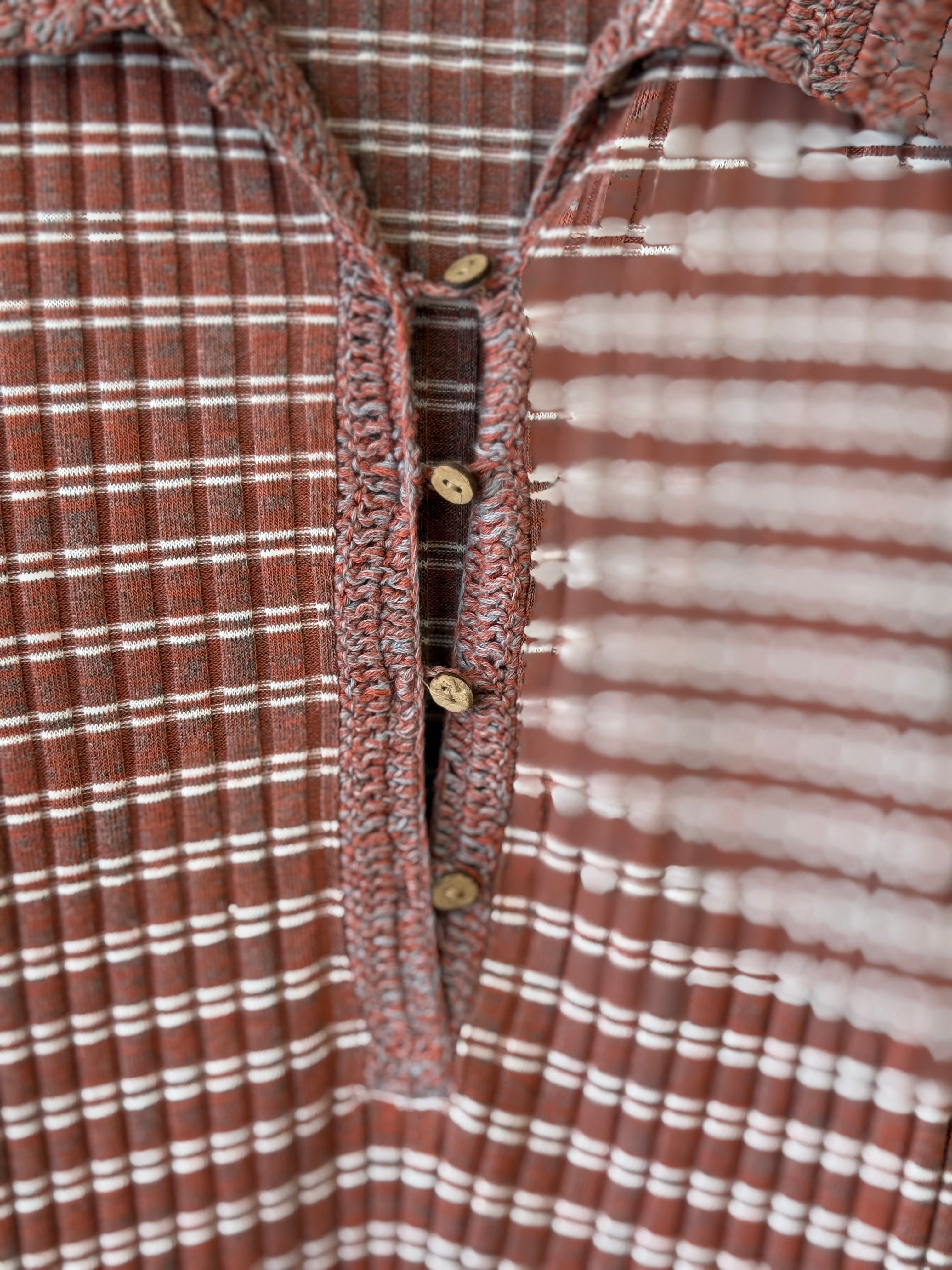 Free People orange striped ribbed long sleeve