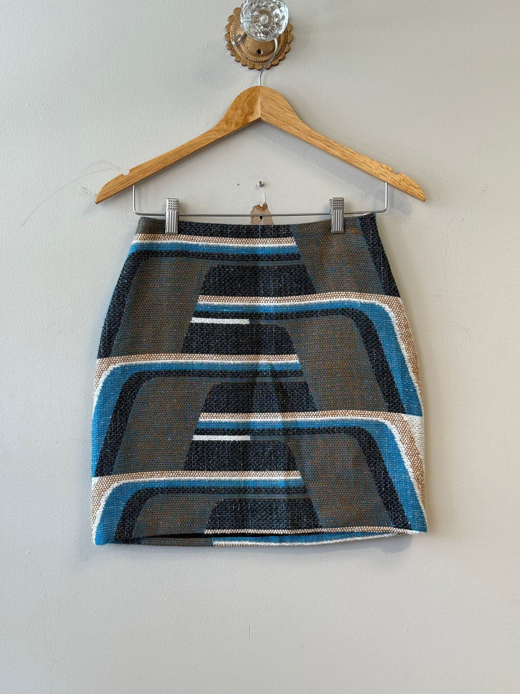 Stewart Enslow blue miniskirt