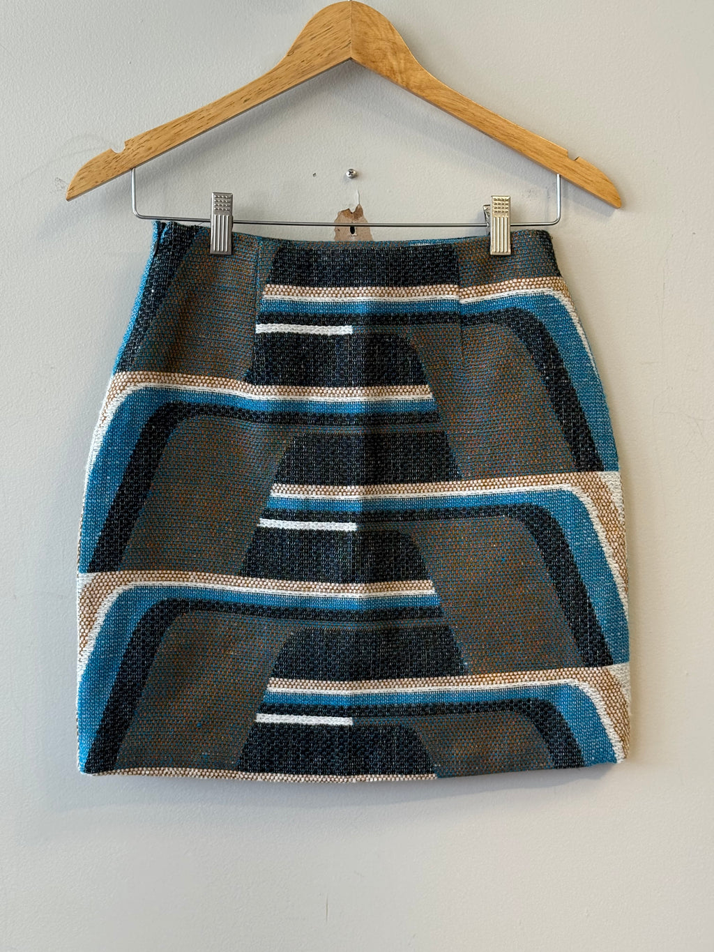 Stewart Enslow blue miniskirt