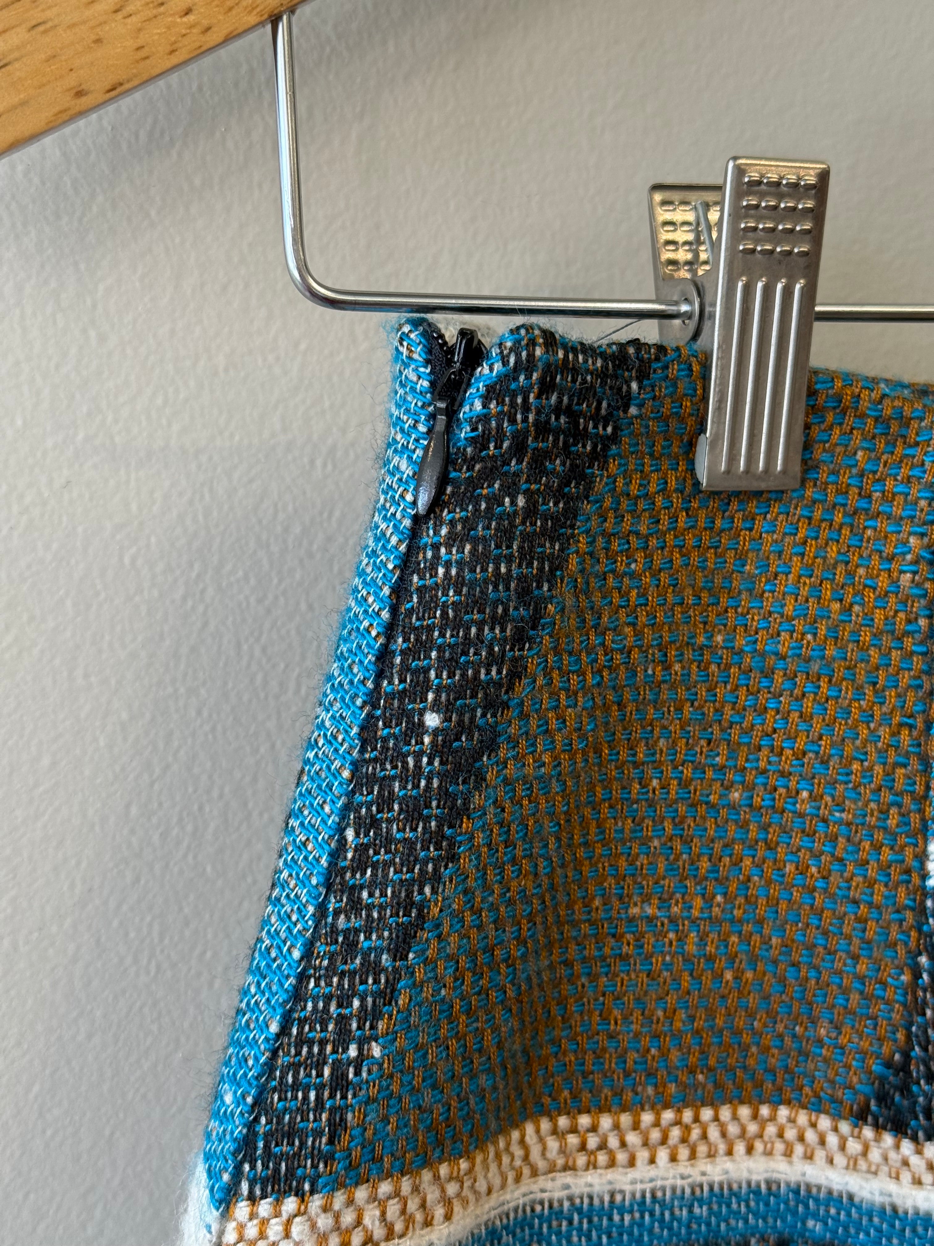 Stewart Enslow blue miniskirt