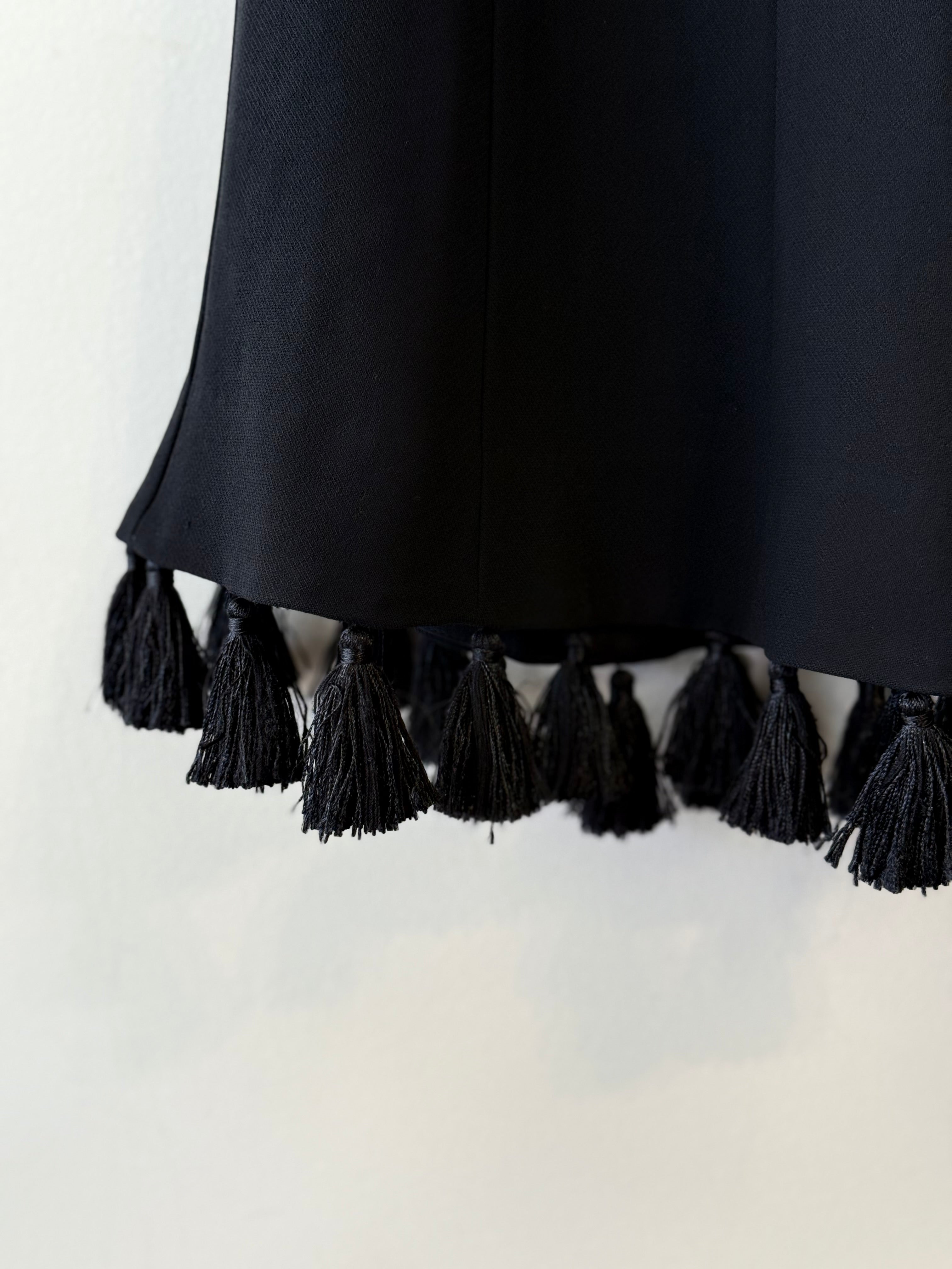 Club Monaco black tassel hem skirt