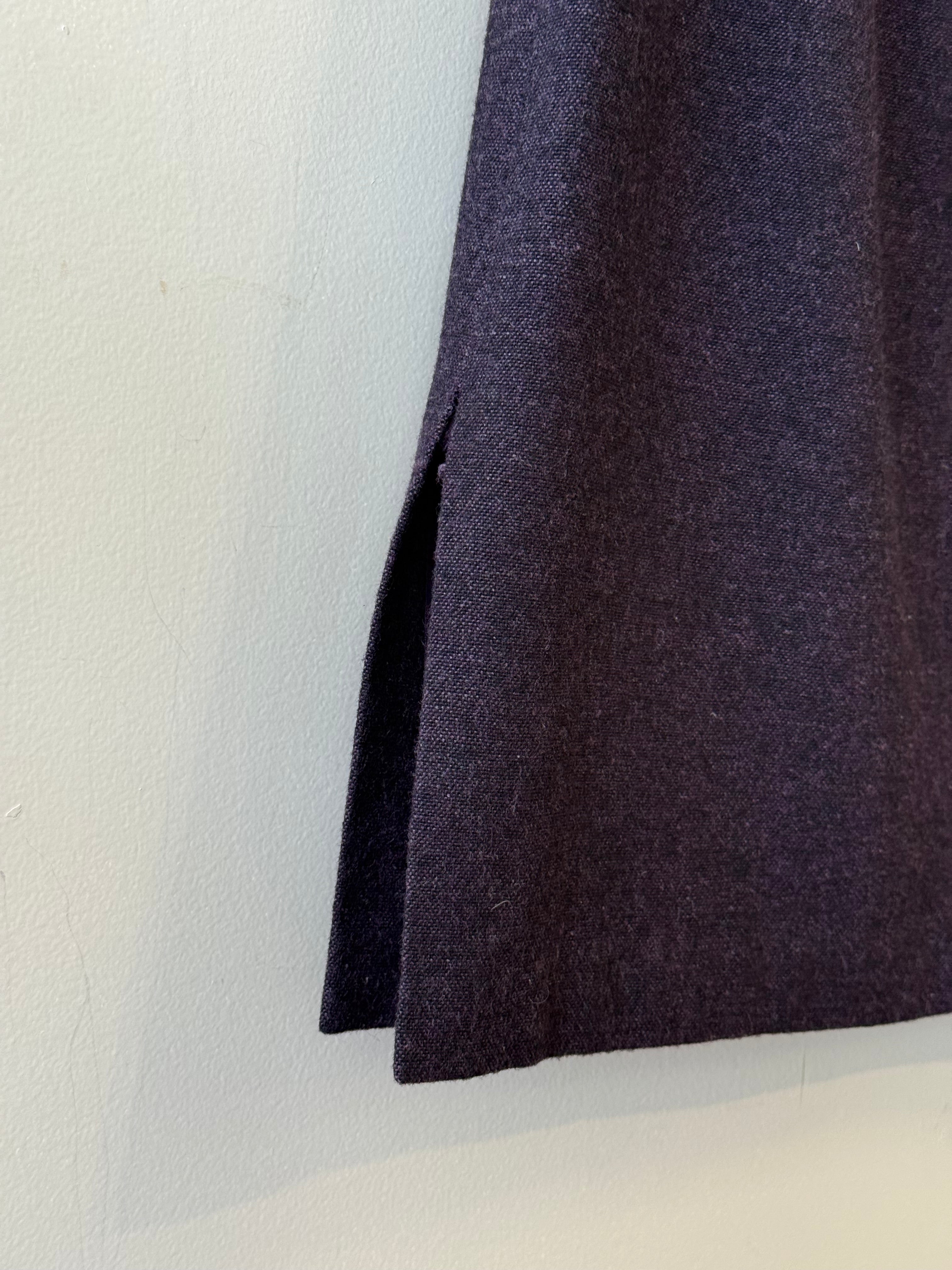 Wanko wool blend plum mini pencil skirt