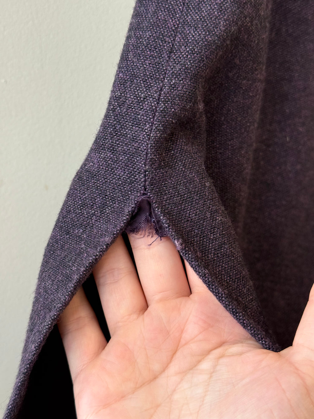 Wanko wool blend plum mini pencil skirt