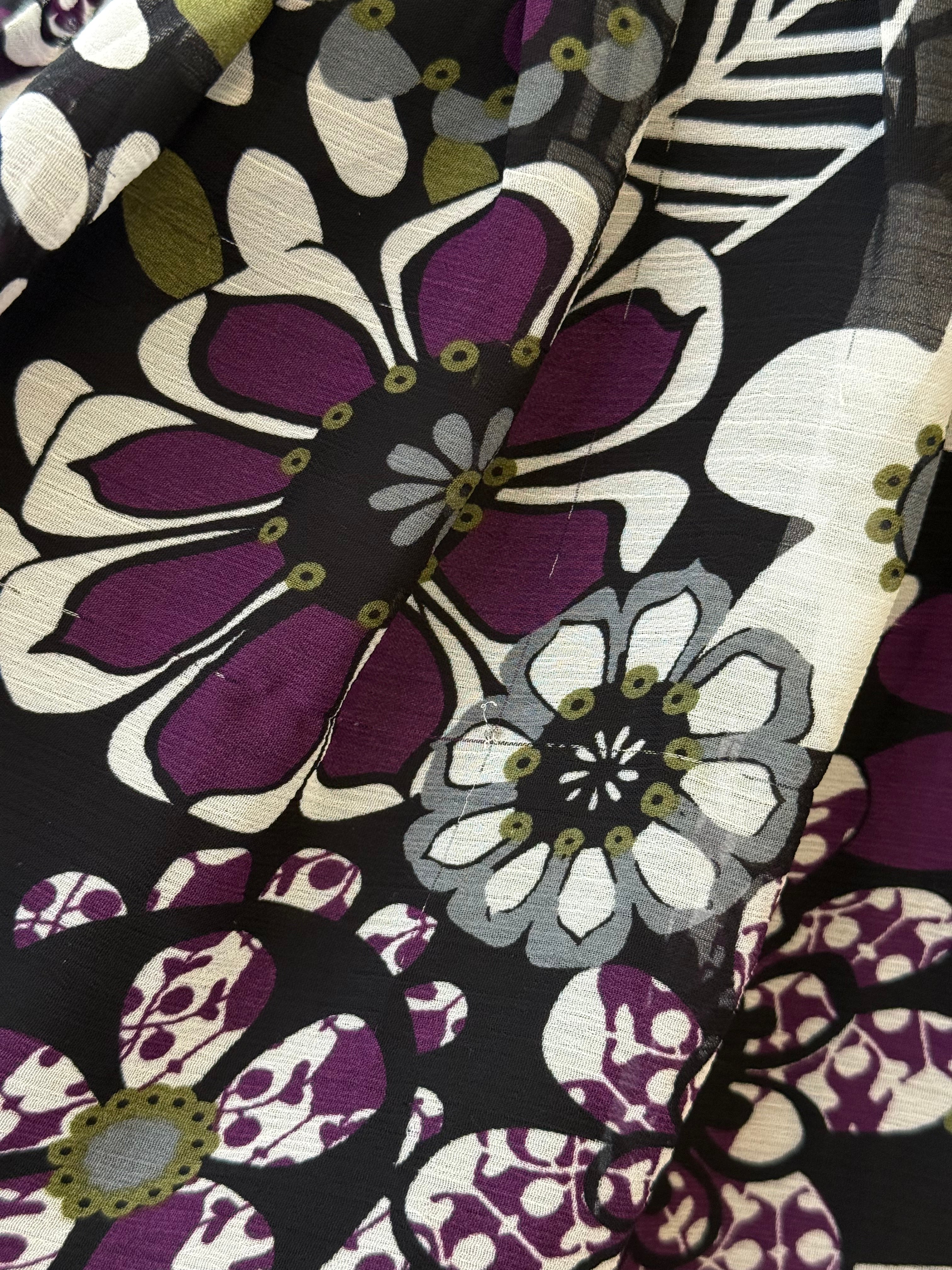 Notations purple pleated skirt