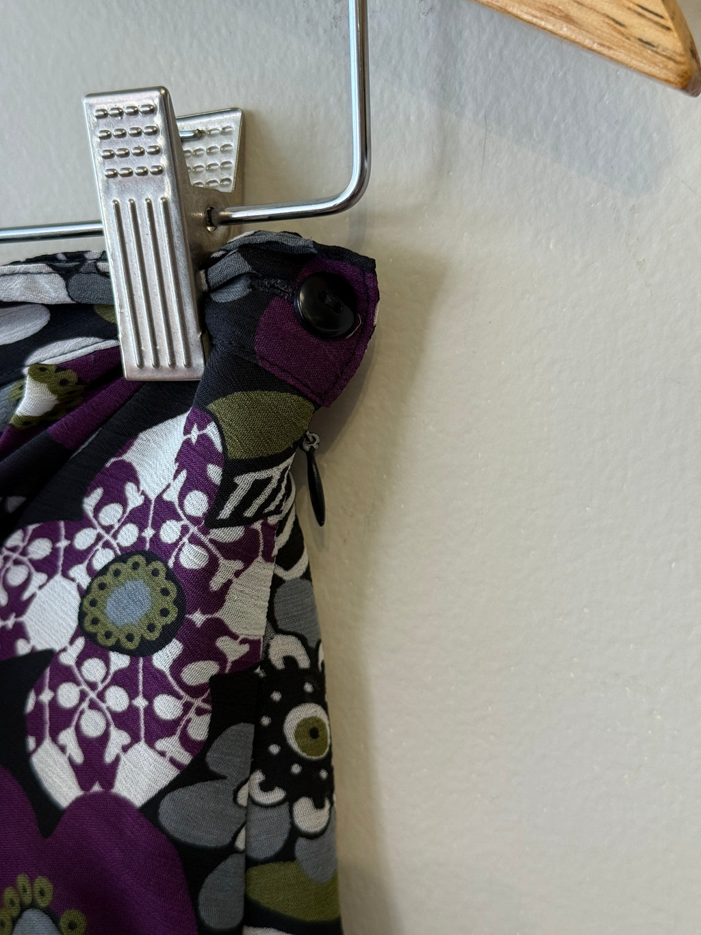 Notations purple pleated skirt