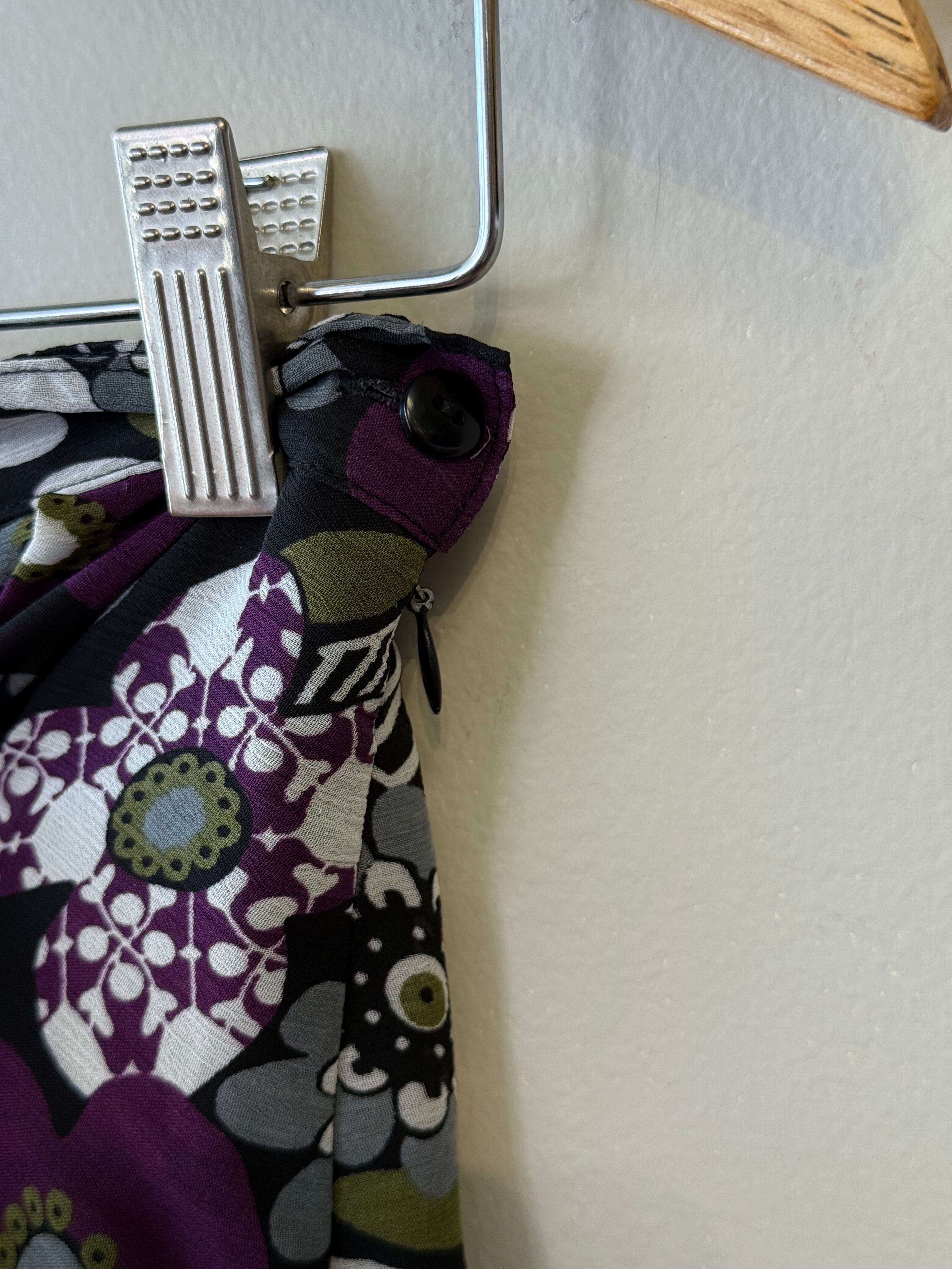 Notations purple pleated skirt