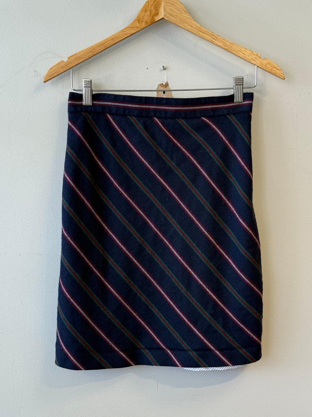 Brooks Brothers navy striped miniskirt