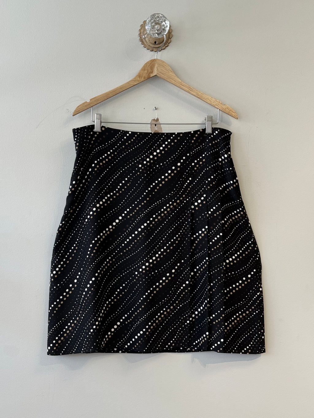 Liz Claiborne black polka dot silk skirt