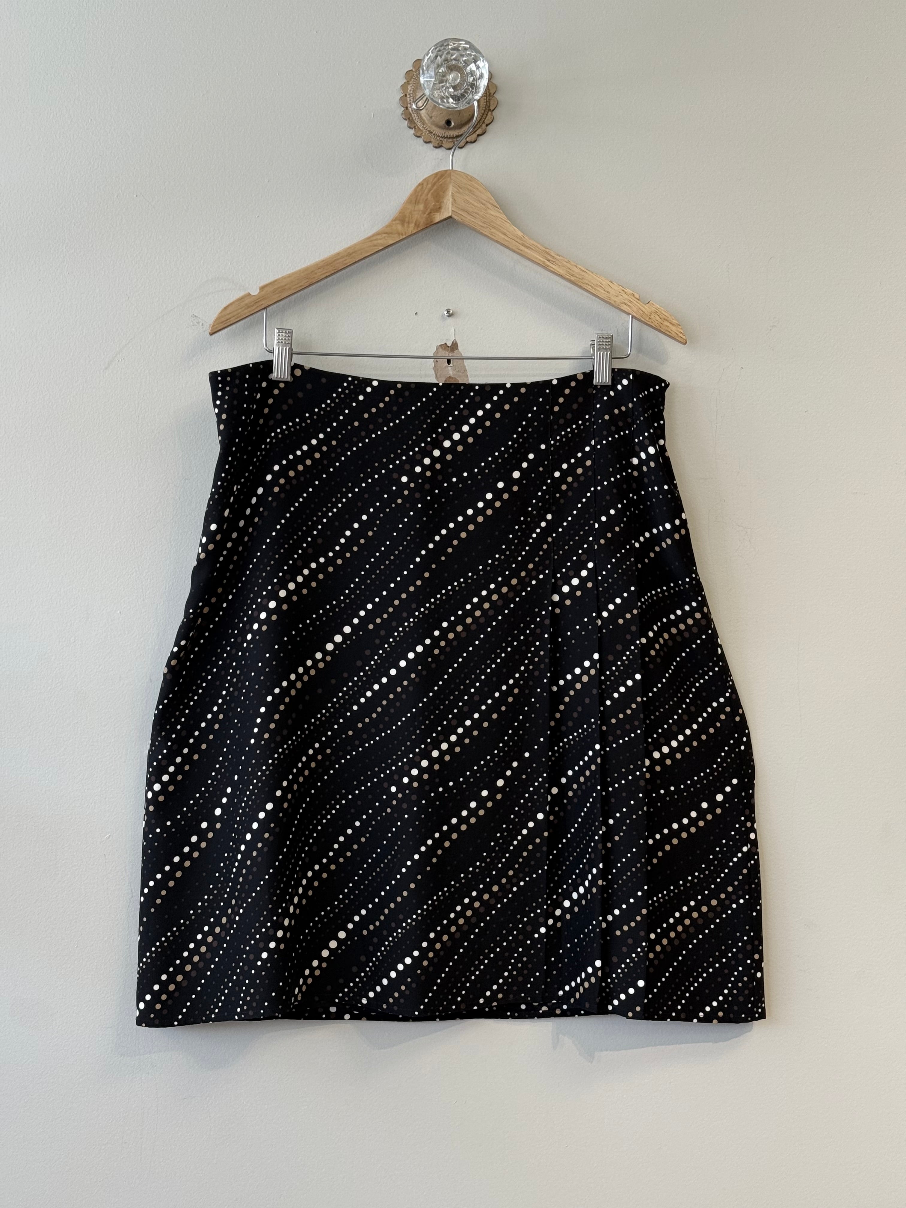 Liz Claiborne black polka dot silk skirt