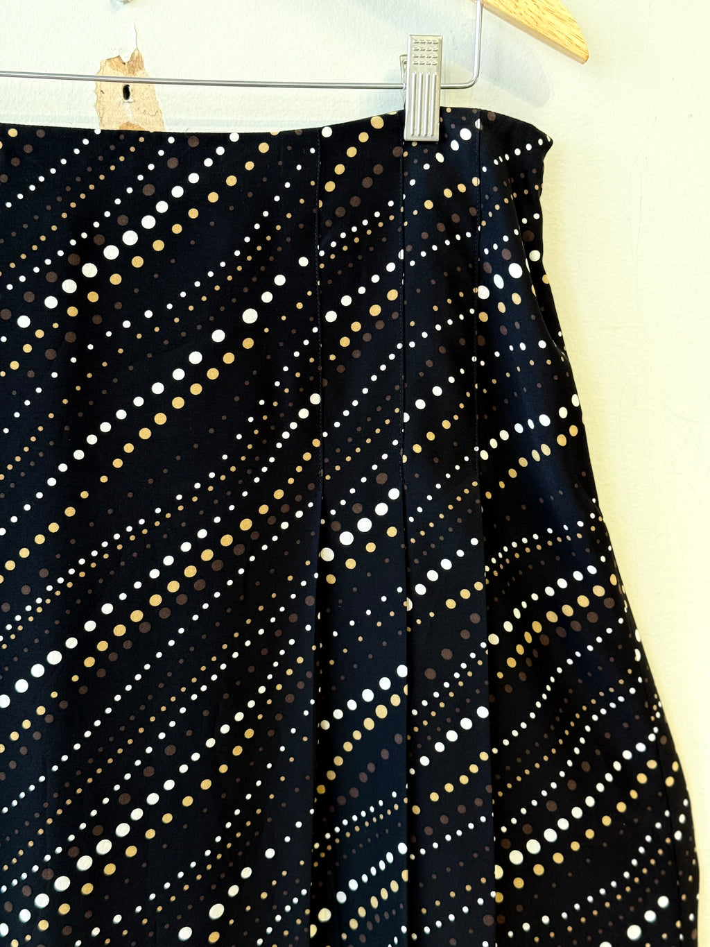 Liz Claiborne black polka dot silk skirt