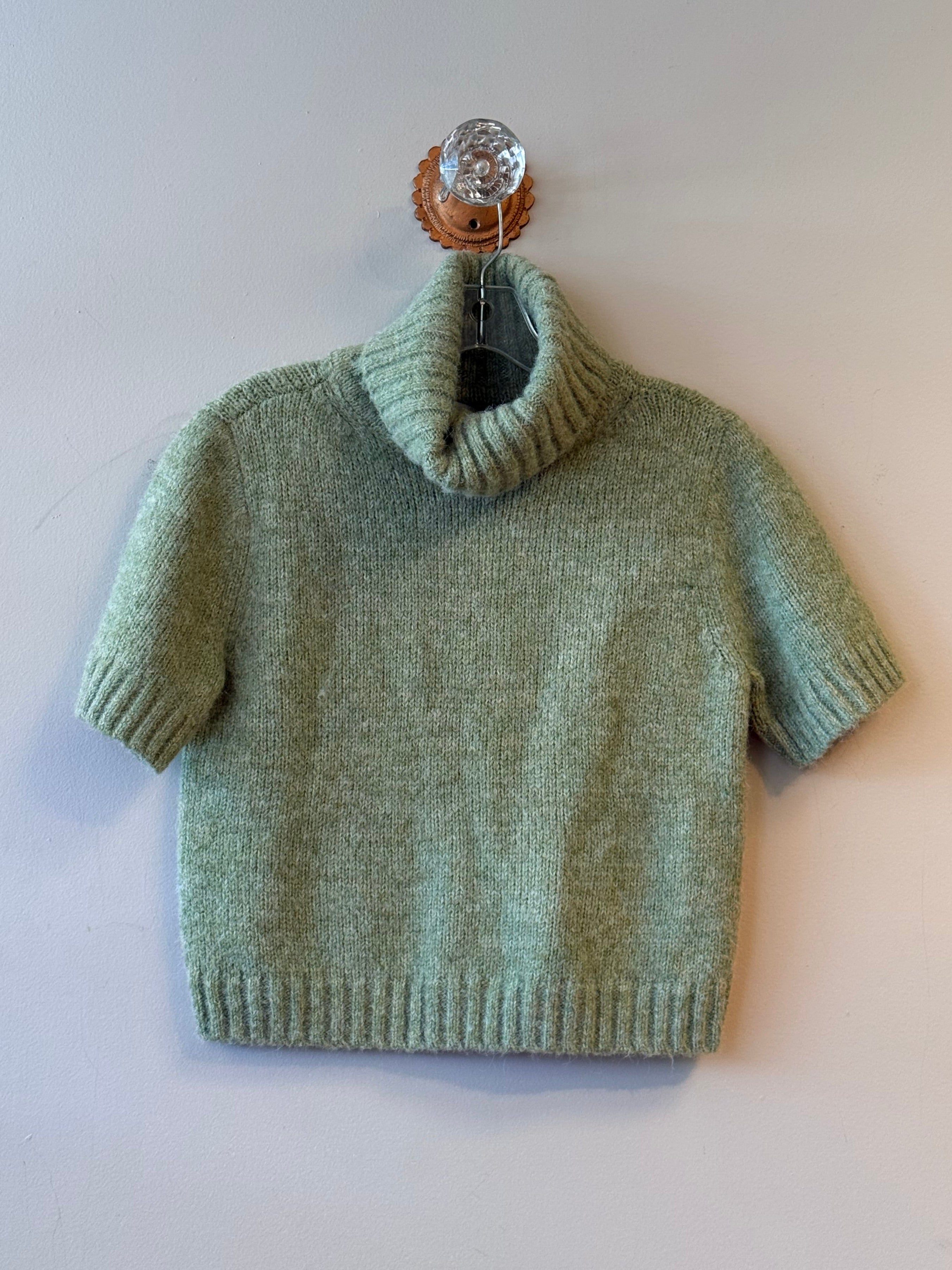Abercrombie green short sleeve turtleneck