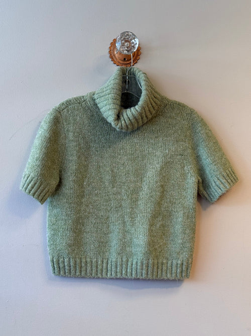 Abercrombie green short sleeve turtleneck