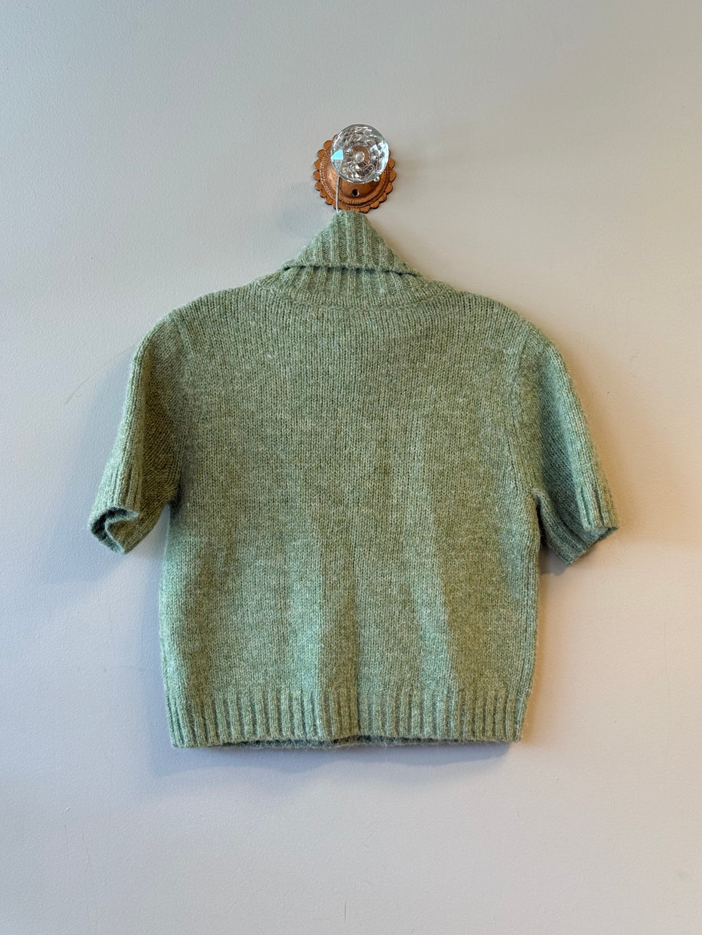 Abercrombie green short sleeve turtleneck