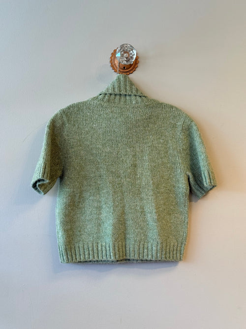 Abercrombie green short sleeve turtleneck