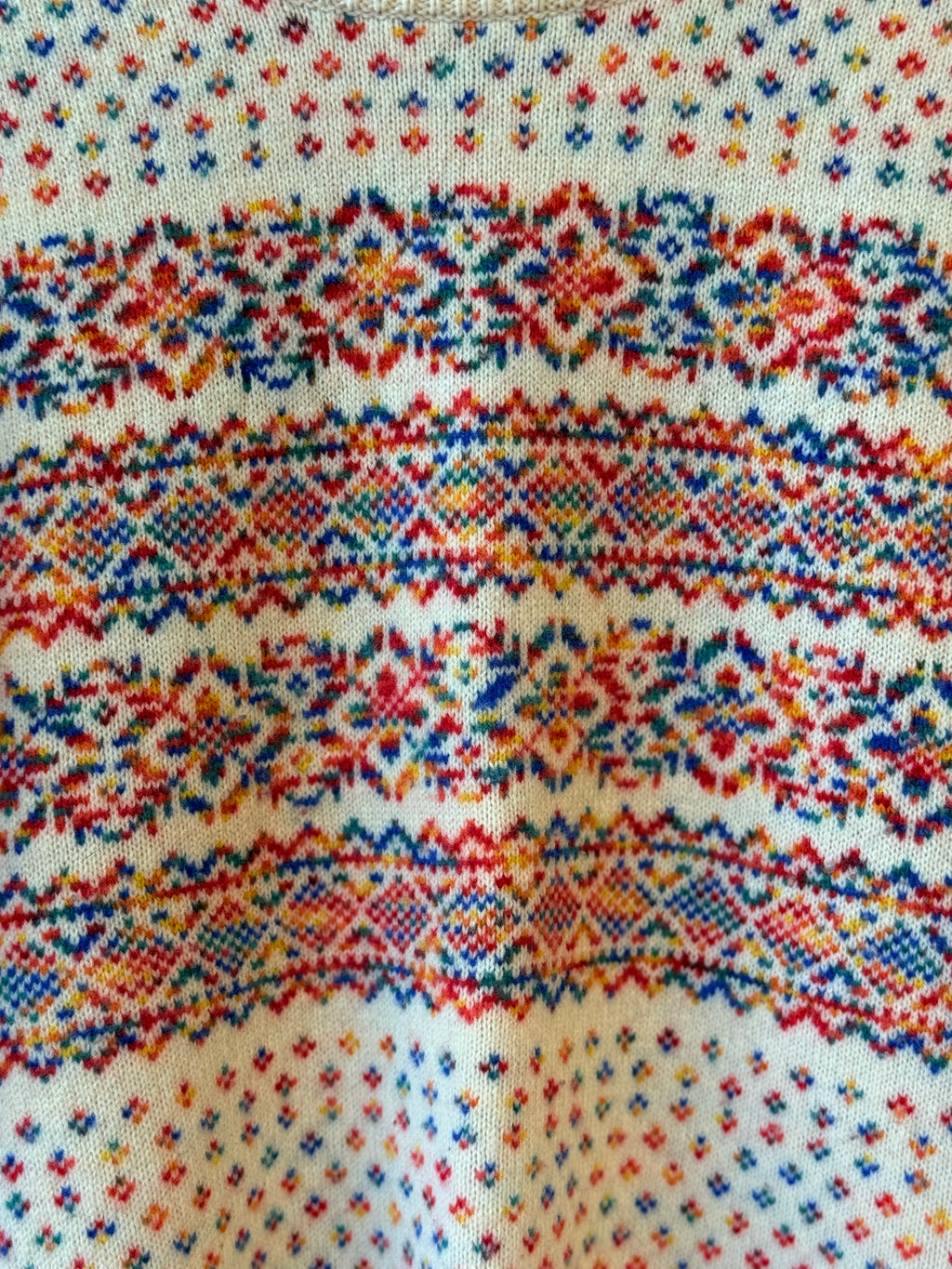 J. Crew white rainbow snowflake sweater