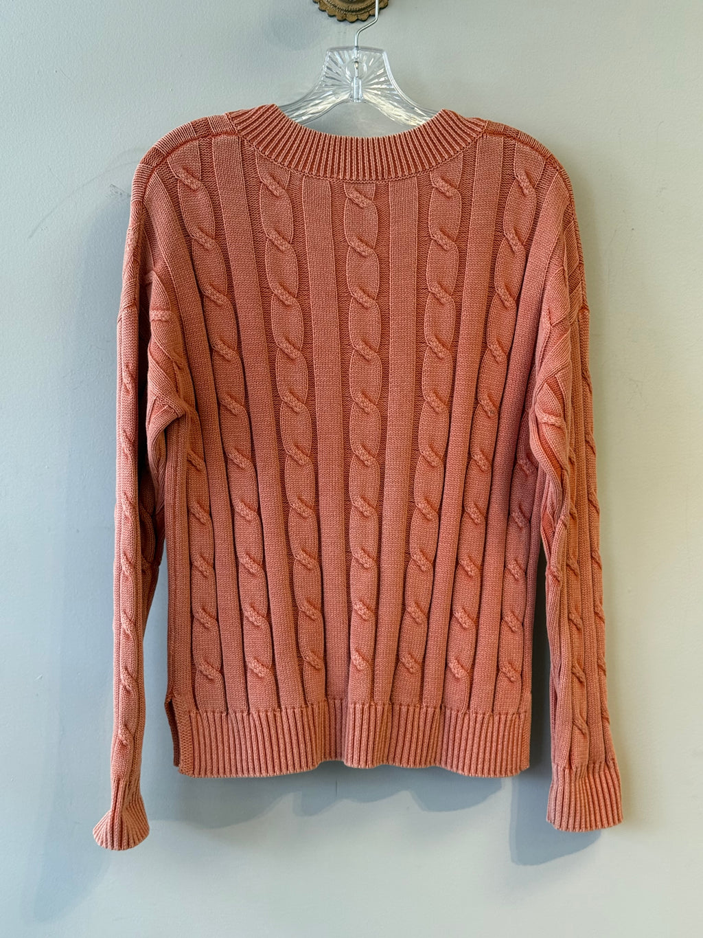 J. Society orange cable knit sweater