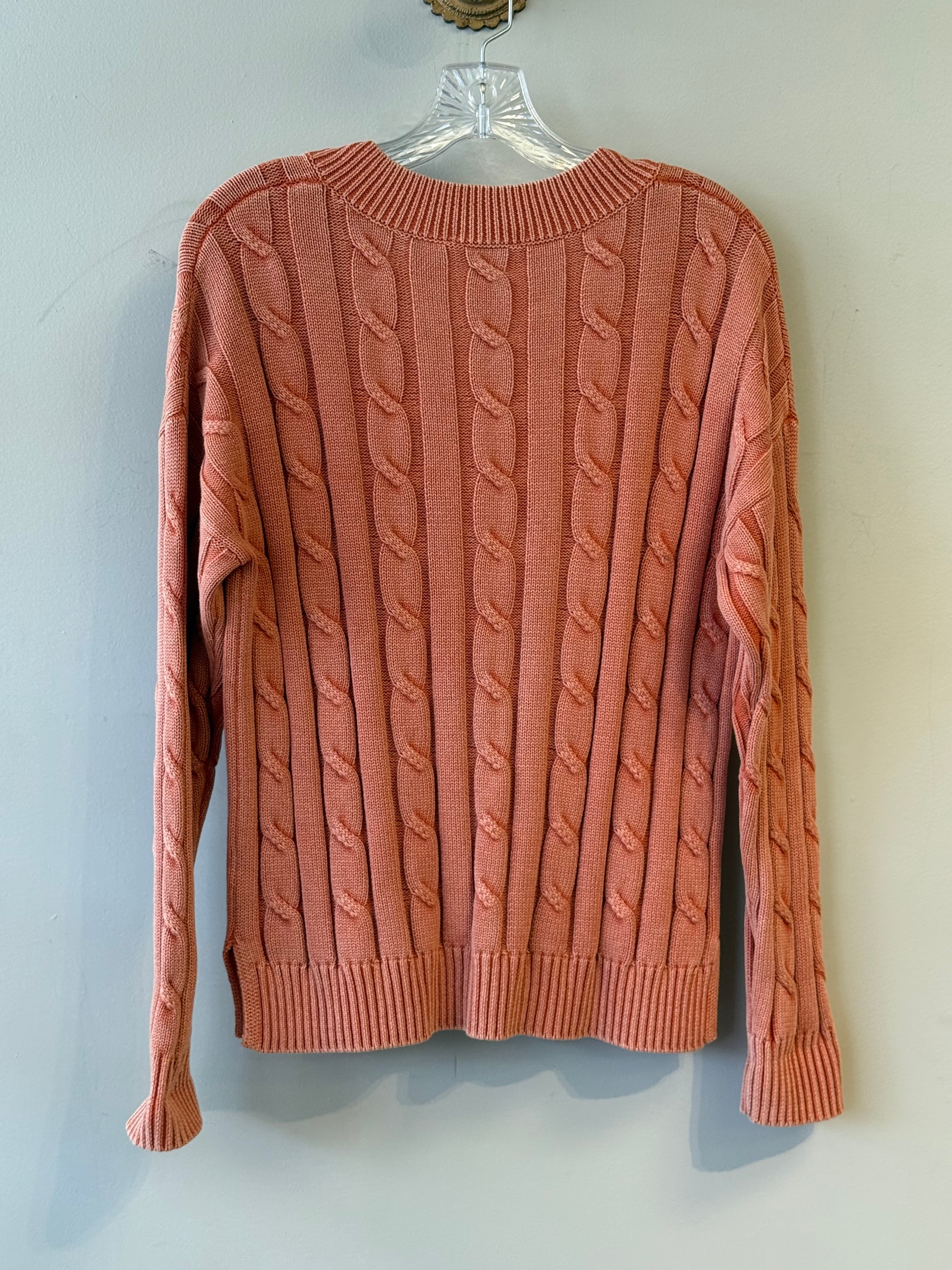 J. Society orange cable knit sweater