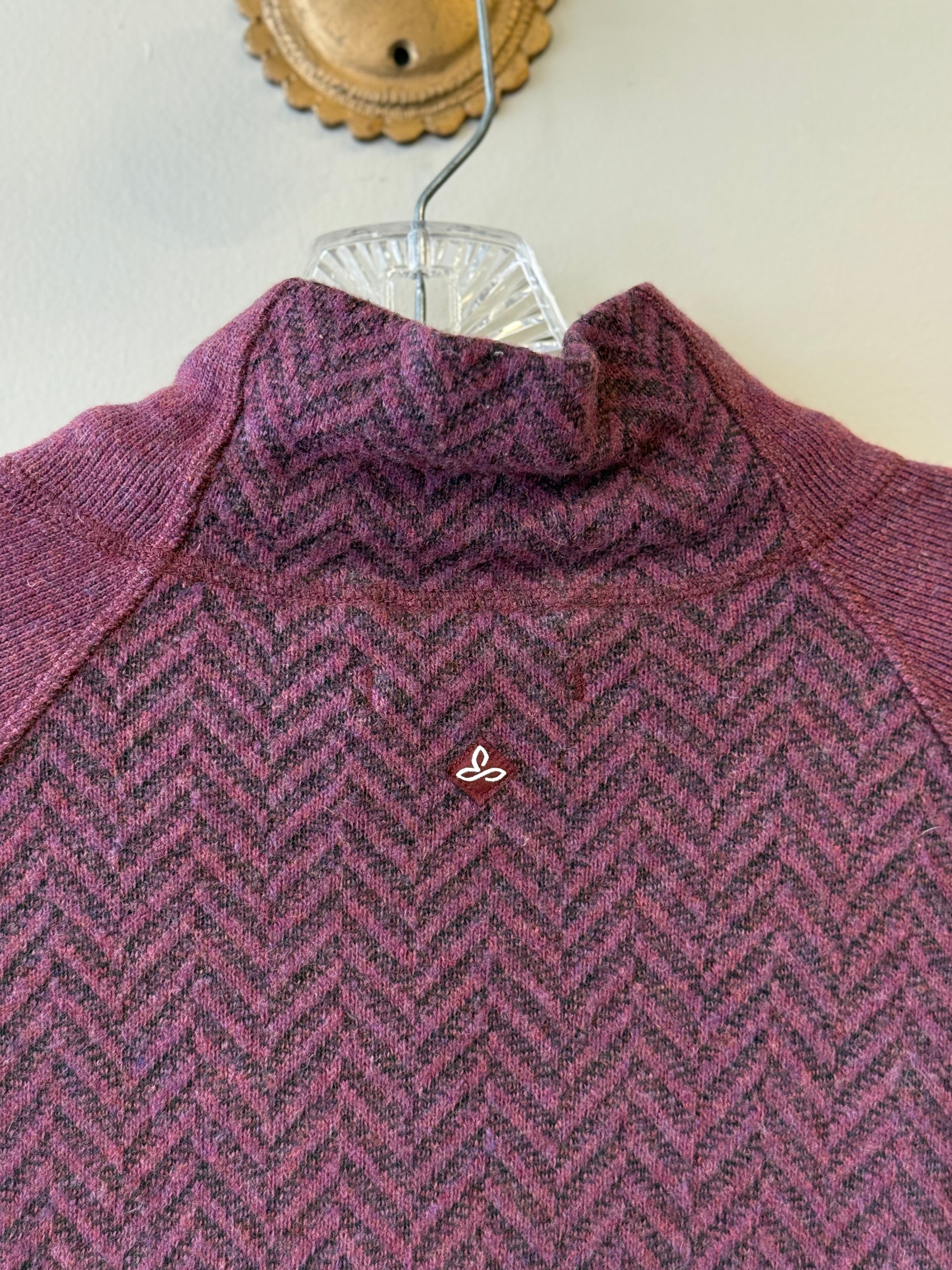 Prana maroon wool blend Lucia sweater
