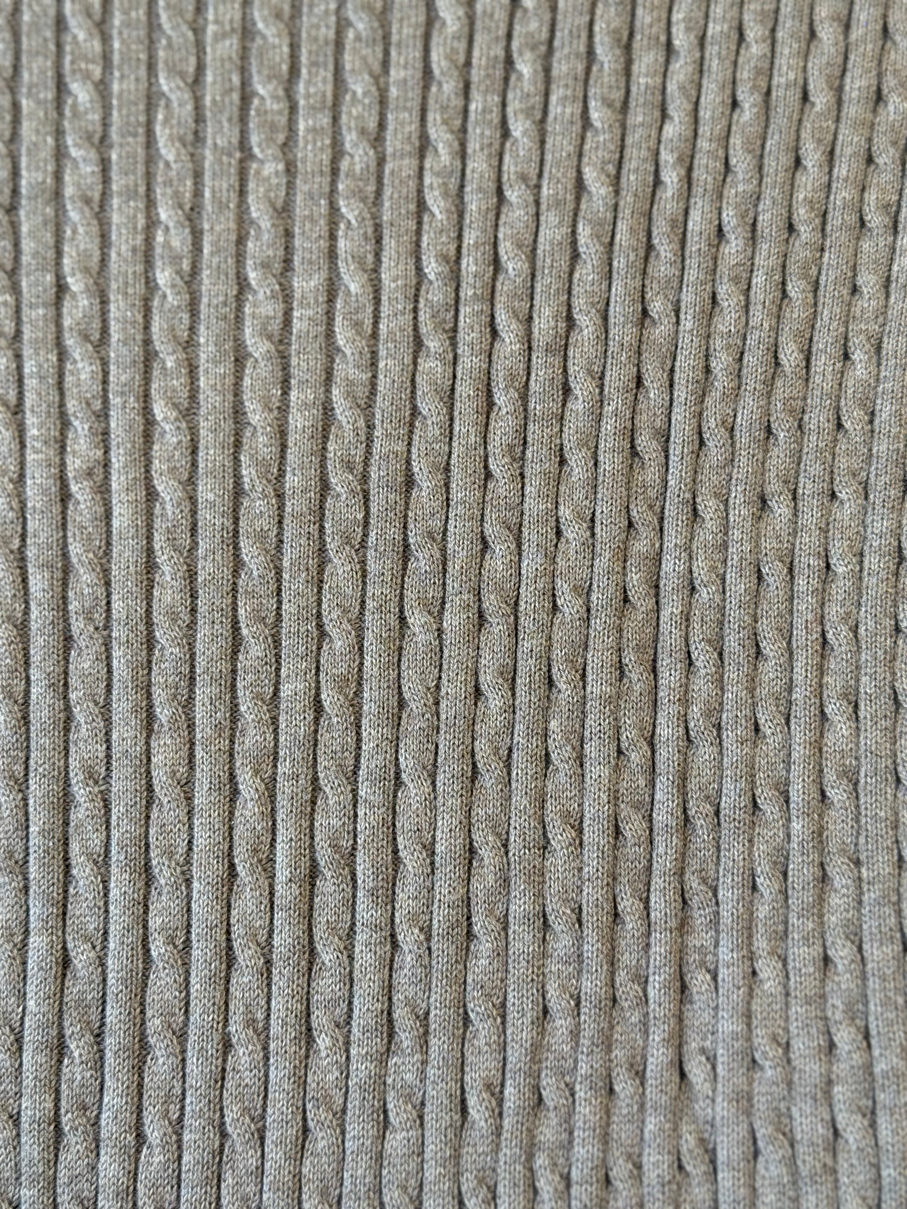 Jean Pierre brown cableknit crewneck sweater